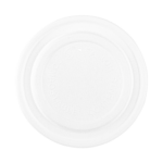 Karat Earth 90.8mm Compostable Fiber Paper Flat lid for 6-10oz Paper Food Container - 1,000 pcs - Image 3