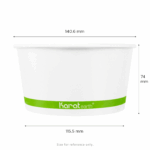 Karat Earth 24 oz Eco-Friendly Paper Food Containers (142mm), Generic Print - 600 pcs - Image 5