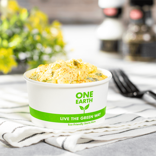 Karat Earth Eco-Friendly 6oz Paper Cold/Hot Food Container (90.8mm), Generic Print - 1,000 pcs