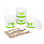 Karat Earth 8oz Eco-Friendly Paper Food Containers (90.8mm), Generic Print - 1,000 pcs - Image 5
