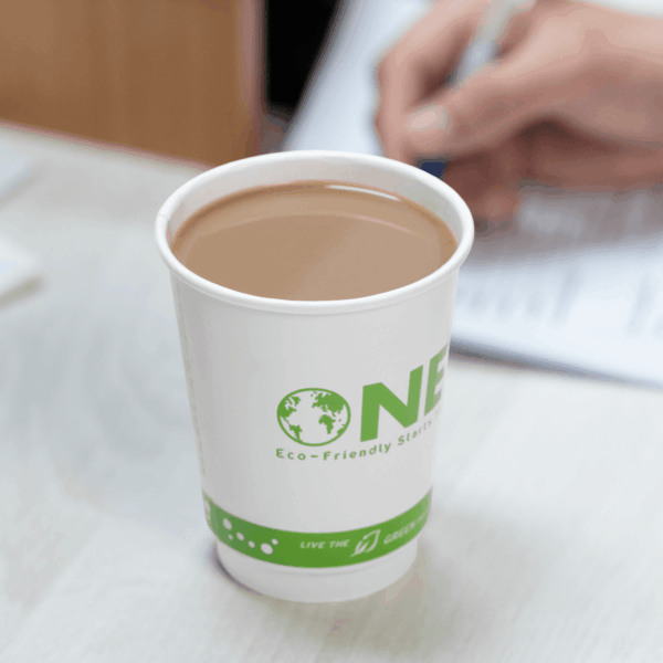 Karat Earth 12oz Eco-Friendly Insulated Paper Hot Cups (90mm), Generic Print- 500 pcs
