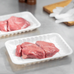 Karat Earth 8.5”x6” Mineral Filled PP Meat Tray, Rectangular, White - 500 pcs