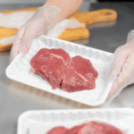 Karat Earth 8.5”x6” Mineral Filled PP Meat Tray, Rectangular, White - 500 pcs - Image 4