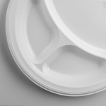 Karat Earth 3 Compartments, 9" Mineral Filled PP Round Plates, White - 500 pcs - Image 6