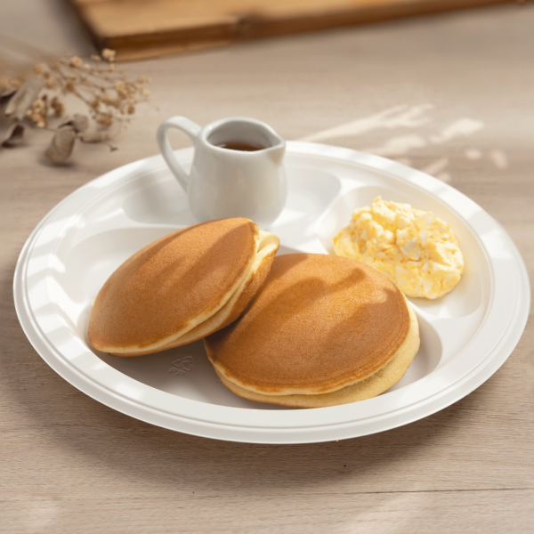 Karat Earth 3 Compartments, 10.25" Mineral Filled PP Round Plates, White - 500 pcs