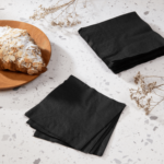 [4,000 ct] 9.5" x9.5" Beverage Napkins, Black - Image 3