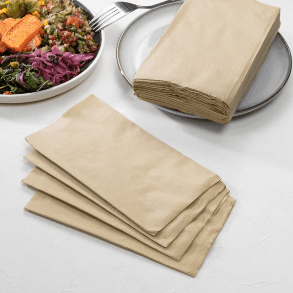 [3,000 ct] 15" x17" 2 Ply Dinner Napkins, Kraft