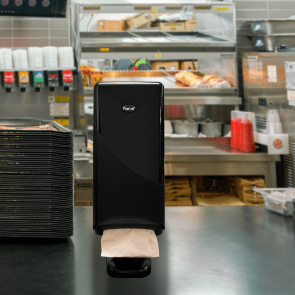 Interfold Dispenser for Dispense Nap, Stand/Tabletop, Black - 1 unit