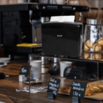 Tall Fold Napkin Dispenser, Tabletop/Suction, Black - 1 unit - Image 4