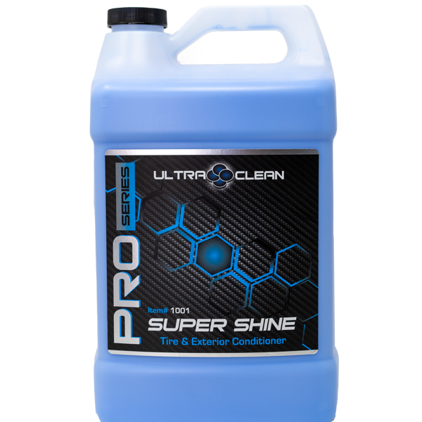 Ultra Clean Super Shine 1001 premium water-based tire dressing vinyl leather plastic engine protectant Packer Janitorial California wholesale.