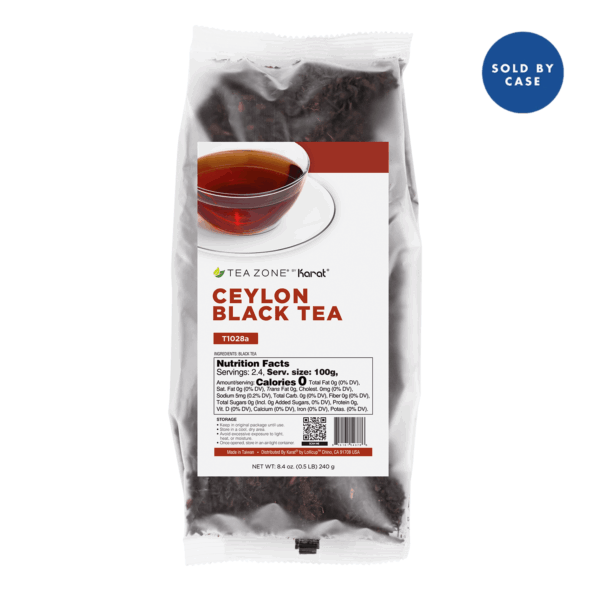 Tea Zone Ceylon Black Tea Leaves - Case of 25 bags