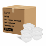 [120 sets] 64 oz PET Tamper Resistant Deli Containers with Flat Lid - Image 10