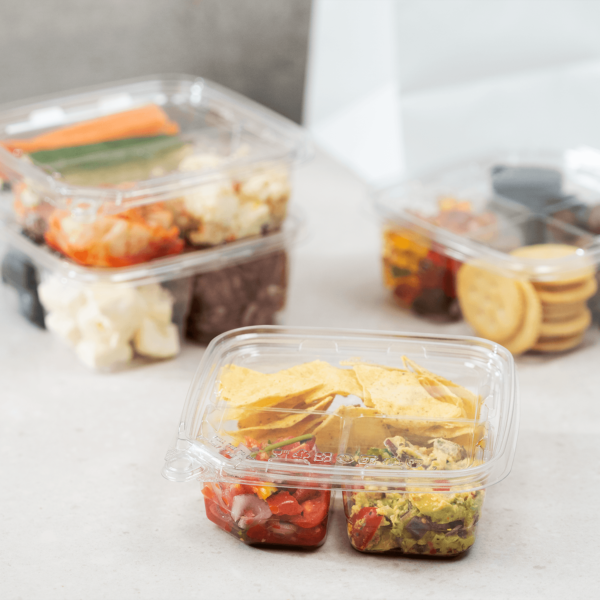 [300 ct] PET Flat Lid for Tamper Resistant Square Container