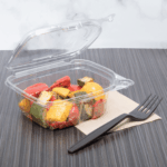 [200 ct] 12 oz PET Plastic Tamper Resistant Hinged Deli Containers with Lid - Image 3