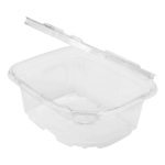 [200 ct] 16 oz PET Plastic Tamper Resistant Hinged Deli Containers with Lid - Image 2