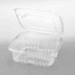 [150 sets] 64 oz PET Tamper Resistant Hinged Deli Containers w/Flat Lid - Image 2