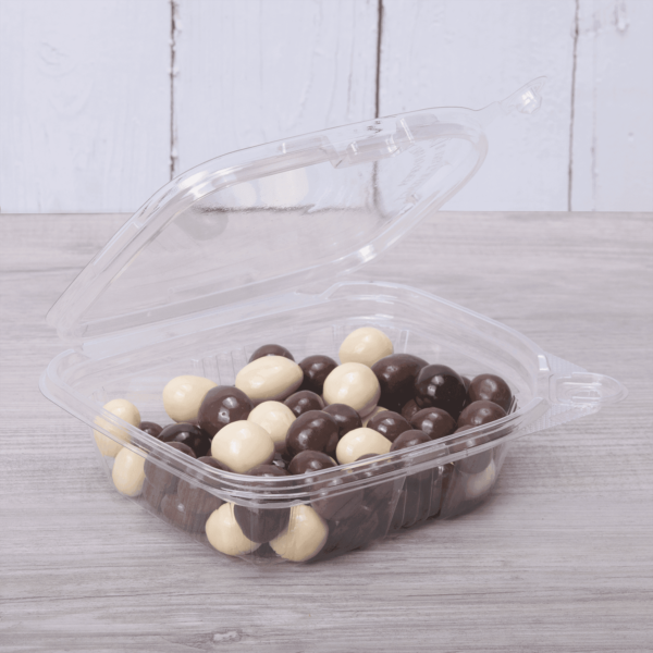 [200 sets] 8 oz PET Plastic Tamper Resistant Hinged Deli Containers with Lid