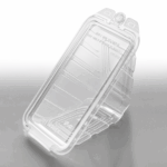 [200 ct] 17oz PET Tamper Resistant Hinged Sandwich Wedge Container, Clear - Image 2