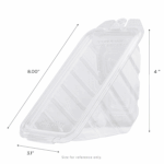 [200 ct] 17oz PET Tamper Resistant Hinged Sandwich Wedge Container, Clear - Image 5