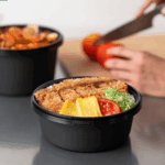[150 sets] 34 oz PP Tamper Resistant Injection Molded Microwaveable Black Food Container w/Clear lid - Image 3