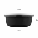 [150 sets] 34 oz PP Tamper Resistant Injection Molded Microwaveable Black Food Container w/Clear lid - Image 5