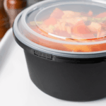 [150 sets] 44 oz PP Tamper Resistant Injection Molded Microwaveable Black Food Container w/Clear lid - Image 4