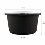 [150 sets] 52 oz PP Tamper Resistant Injection Molded Microwaveable Black Food Container w/Clear lid - Image 5