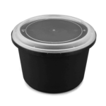 [150 sets] 60 oz PP Tamper Resistant Injection Molded Microwaveable Black Food Container w/Clear lid - Image 4