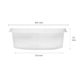 [300 ct] 20 oz PP Insert for 34-60 oz Tamper Resistant Injection Molded Food Container - Image 3