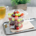 [400 ct] 24 oz PET Tamper Resistant Square Container, Clear