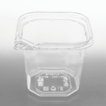 [400 ct] 24 oz PET Tamper Resistant Square Container, Clear - Image 2