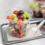 [400 ct] 24 oz PET Tamper Resistant Square Container, Clear - Image 3