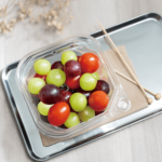 [400 ct] 24 oz PET Tamper Resistant Square Container, Clear - Image 4