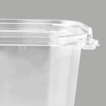 [400 ct] 24 oz PET Tamper Resistant Square Container, Clear - Image 6