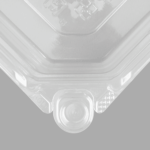 [400 ct] 8 oz PET Tamper Resistant Square Container, Clear - Image 2