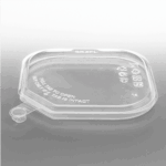 [400 ct] 109 mm PET Flat Lid for 8-32 oz PET Tamper Resistant Square Container, Clear - Image 2