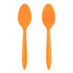 [1,000 ct] PP Plastic Medium Weight Tea Spoons, Orange - Image 3