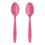 [1,000 ct] PP Plastic Extra Heavy Weight Tea Spoons, Pink - Image 3