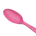 [1,000 ct] PP Plastic Extra Heavy Weight Tea Spoons, Pink - Image 2