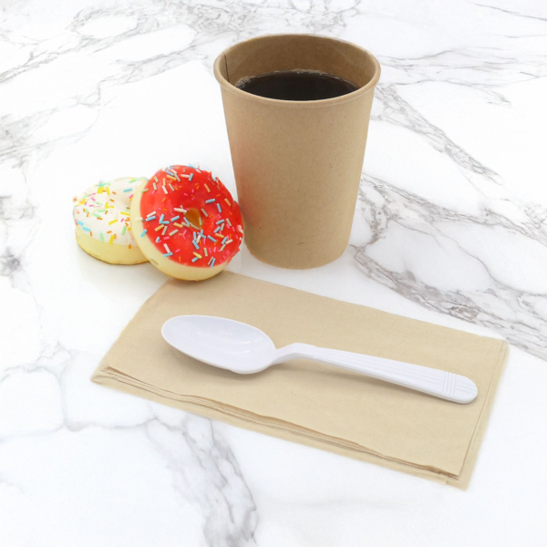 [1,000 ct] PP Plastic Premium Extra Heavy Weight Tea Spoons, White