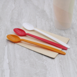 [1,000 ct] PP Plastic Heavy Weight Soda Spoons, Red - Image 3
