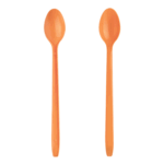 [1,000 ct] PP Plastic Heavy Weight Soda Spoons, Orange - Image 2