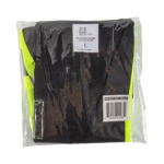 High Visibility Reflective Safety Vest with Zipper Fastening (Black), Large - 1 pc - Image 3