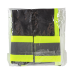 High Visibility Reflective Safety Vest with Zipper Fastening (Black), Large - 1 pc - Image 4