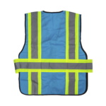 High Visibility Reflective Safety Vest with Zipper Fastening (Blue), Large - 1 pc - Image 2