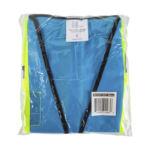 High Visibility Reflective Safety Vest with Zipper Fastening (Blue), Large - 1 pc - Image 3