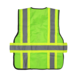 High Visibility Reflective Safety Vest with Zipper Fastening (Green), Large - 1 pc - Image 2