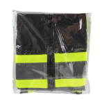 High Visibility Reflective Safety Vest with Zipper Fastening (Black), X-Large - 1 pc - Image 4