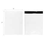 [500 ct] 15.75''x17.33" Poly Mailers with Tamper-Evident Adhesive Closure, White - Image 5