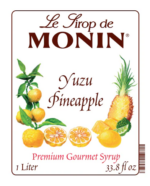 Monin Yuzu Pineapple Syrup - Bottle (1L) - Image 2
